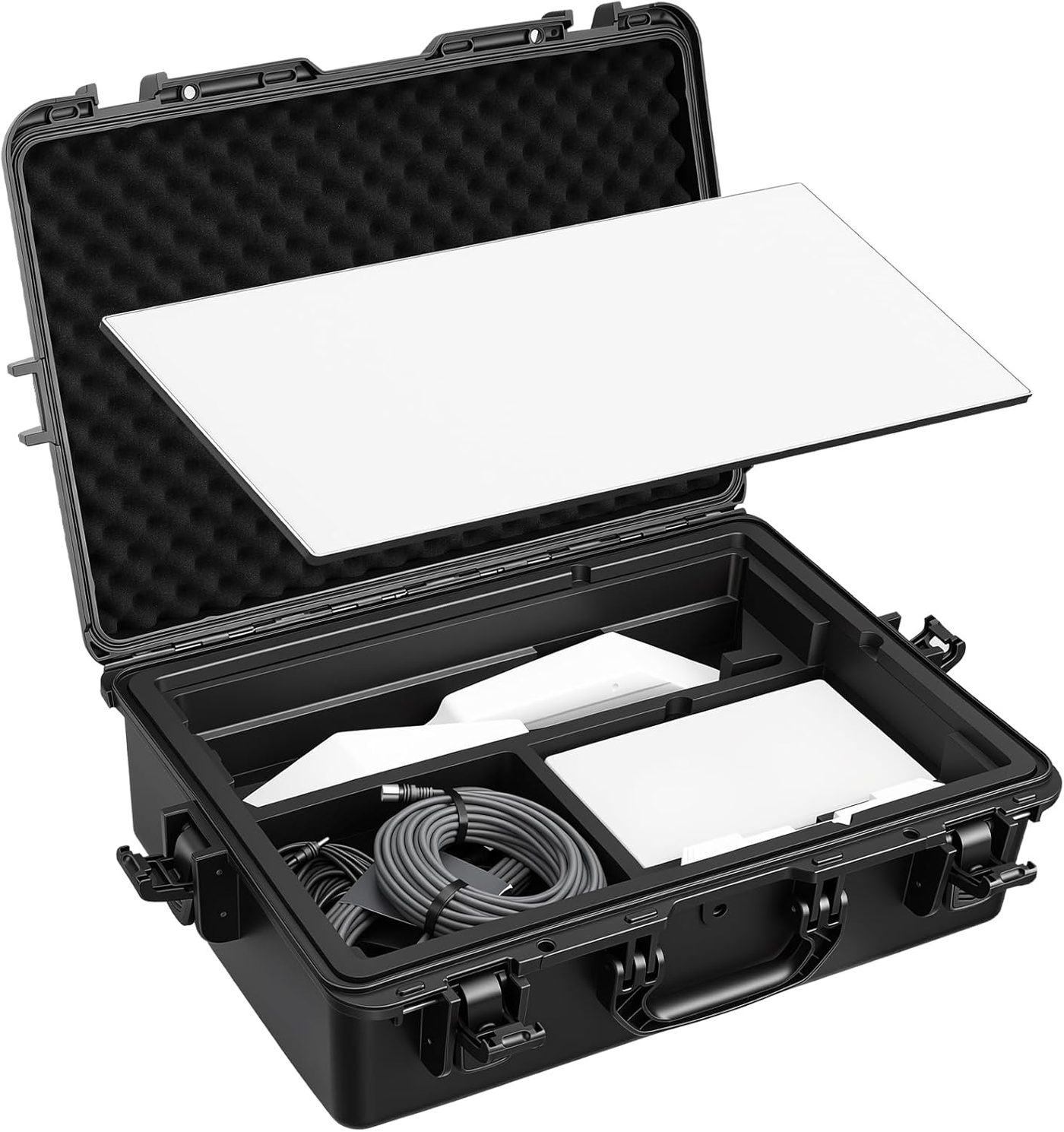 Starlink Gen 3 hard case open product layout with fitted storage